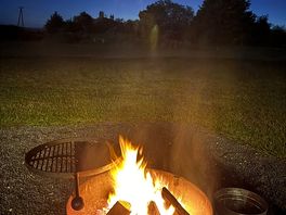 Big fire with our endless supply of logs