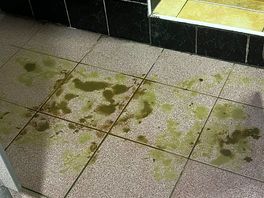 Mud left uncleaned for 3 days