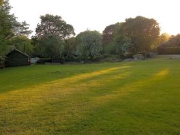 Campervan and camping field