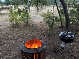 Evening fire pit