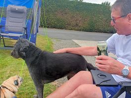 Chilling outside daughters tent