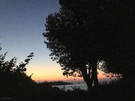 Zonsondergang vanop de campingplek