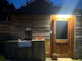 Outdoor washing up area