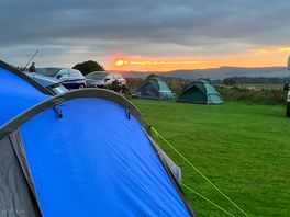 Sunset from the site