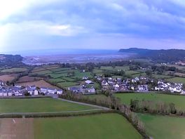 View of red wharf bay, about 2km away from above the campsite 100m up