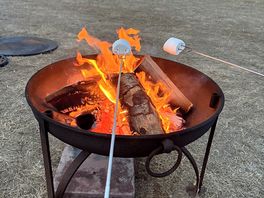 Paid additional £20 for the firepit. well worth it for night time warmth and roasting marshmallows!!