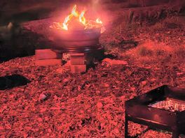 Log fire