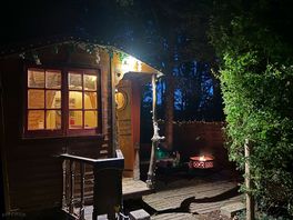 Hut at night