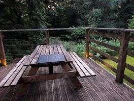 Great space for meals and relaxing. we've been visited daily by wildlife