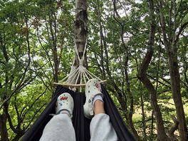 Chilling in the hammocks