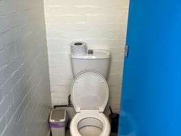 Toilet in the shower block