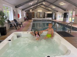 Chilling in the hot tub