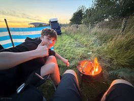 Firepit burning nicely