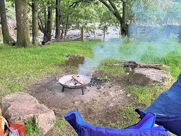 Our lovely spot near the river
