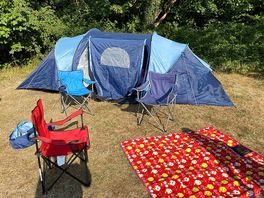 Our tent set up