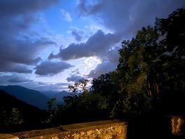 Cloudy skies