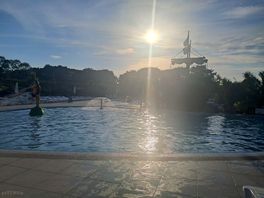 Evening in the pool