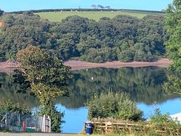 Early morning tranquil scene of the lake.
