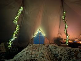 Nighttime view from the bed