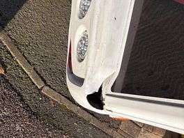 Damage to bumper due to poor lighting at night