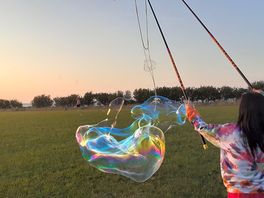 Bubbles at sunset