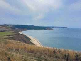 View from the coast path next to campsite