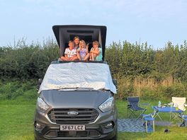 Kids enjoying the van