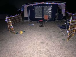 Our solar lights looking lovely at night