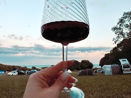 Wine at sunset