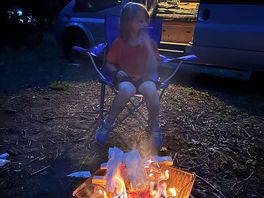 Night time fires with free logs to burn