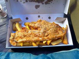 Fish and chips at the pub