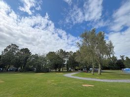 The campsite looking at grass tent pitches