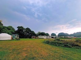 View from bottom of camping field