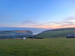 View of the beach from the pitch