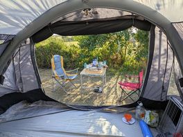 Our pitch on heritage coast campsite