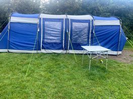 Our pitch and tent
