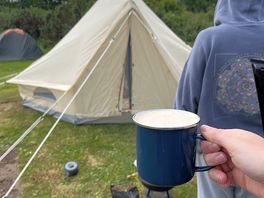 Set up in the meadow field