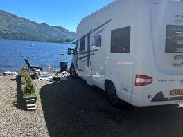Our van & view of loch lomond