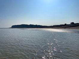 Pett level beach - shallow water and rock pools but beware the sticky mud!