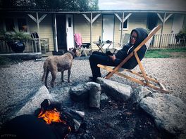 Fire pit outside
