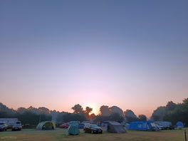 Sunrise at the campsite.