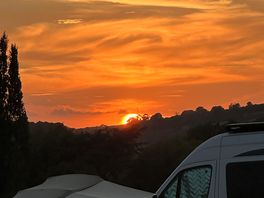 Sunset from the pitch