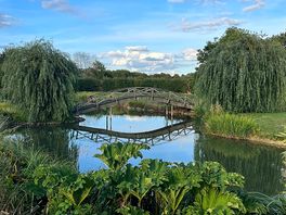 Bridge over fishing lake