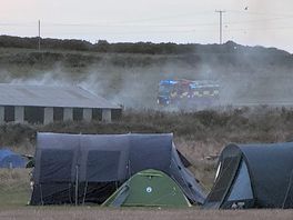 Fire service attending an unsupervised fire.