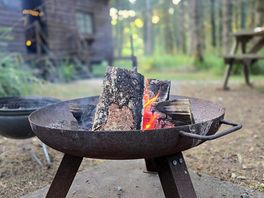 Fire pit on the site.