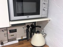 Microwave and kettle
