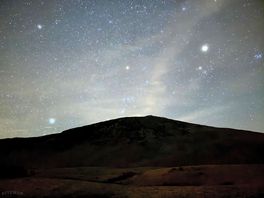 On a clear night plenty of stars and planets to see.