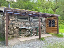 Washing up and toilet block.