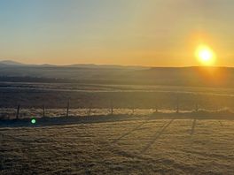 Sunrise on a frosty april morning
