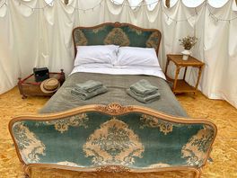 Bed inside tipi
